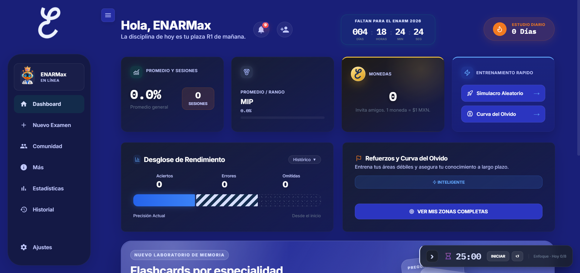 ENARMax en computadora: captura 1 de 5